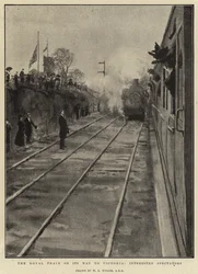 The Royal Train on Its Way to Victoria, Interested Spectators